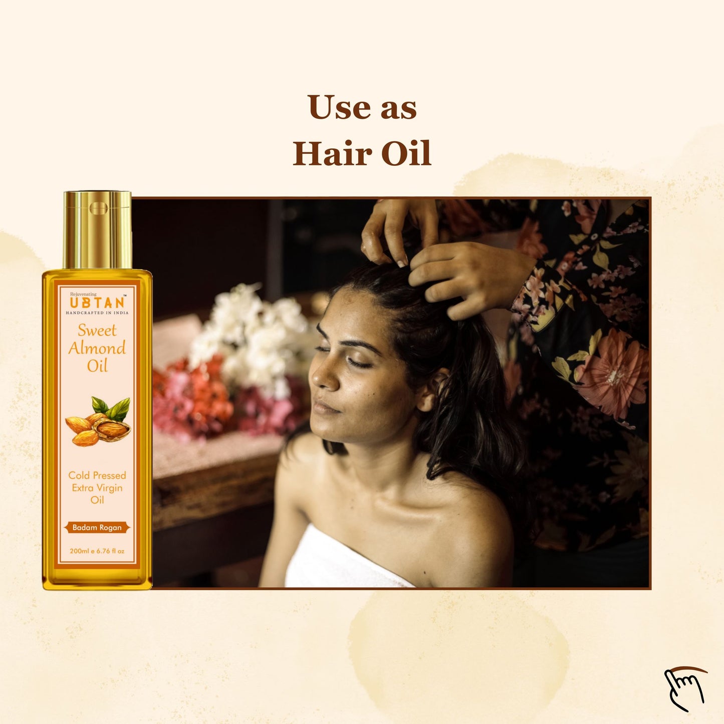 Rejuvenating UBTAN Cold Pressed Extra Virgin Sweet Almond Oil