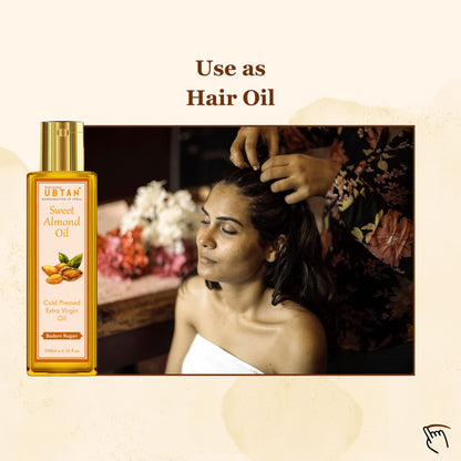 Rejuvenating UBTAN Cold Pressed Extra Virgin Sweet Almond Oil