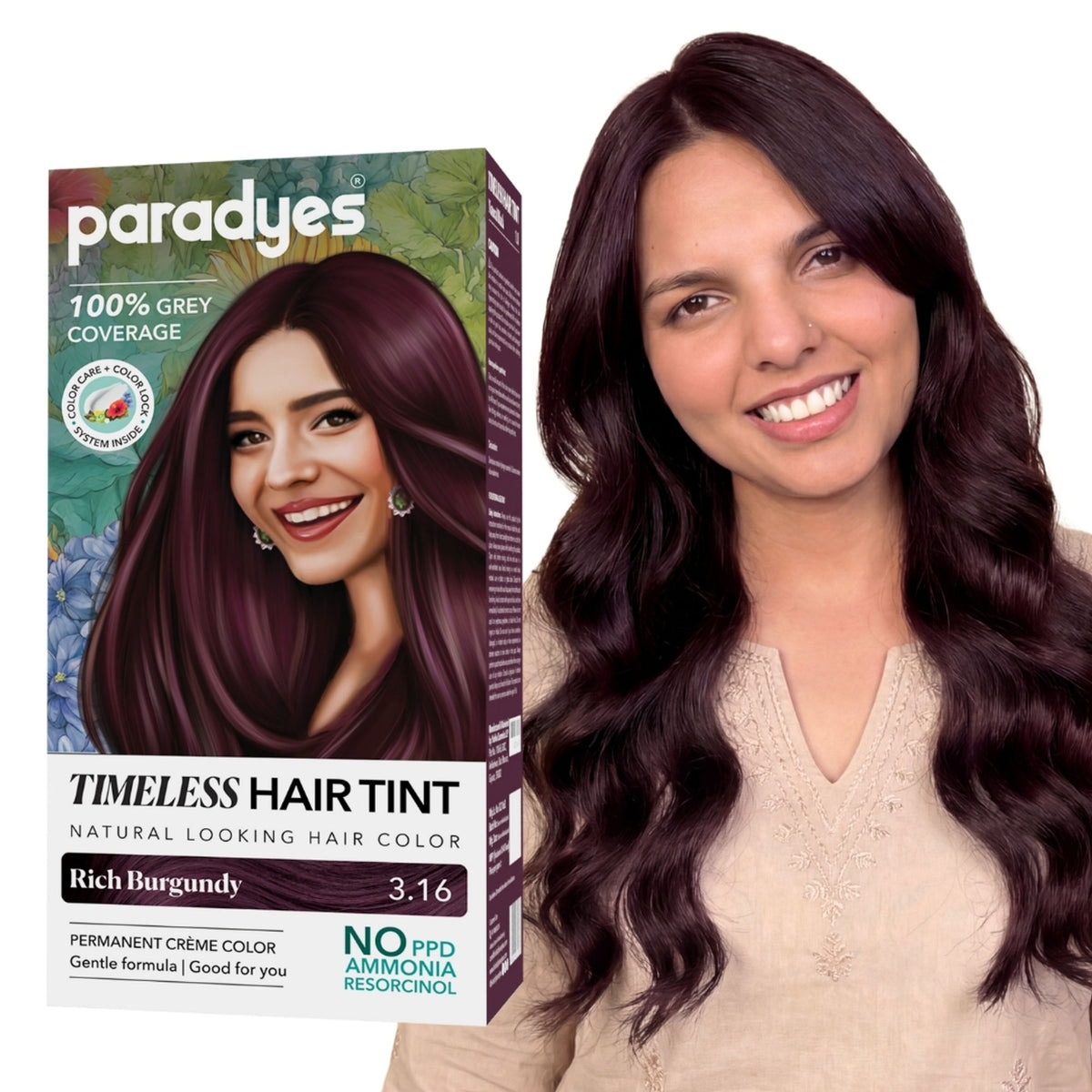 Paradyes Timeless Permanent Creme Hair Colour - 3.16 Rich Burgundy