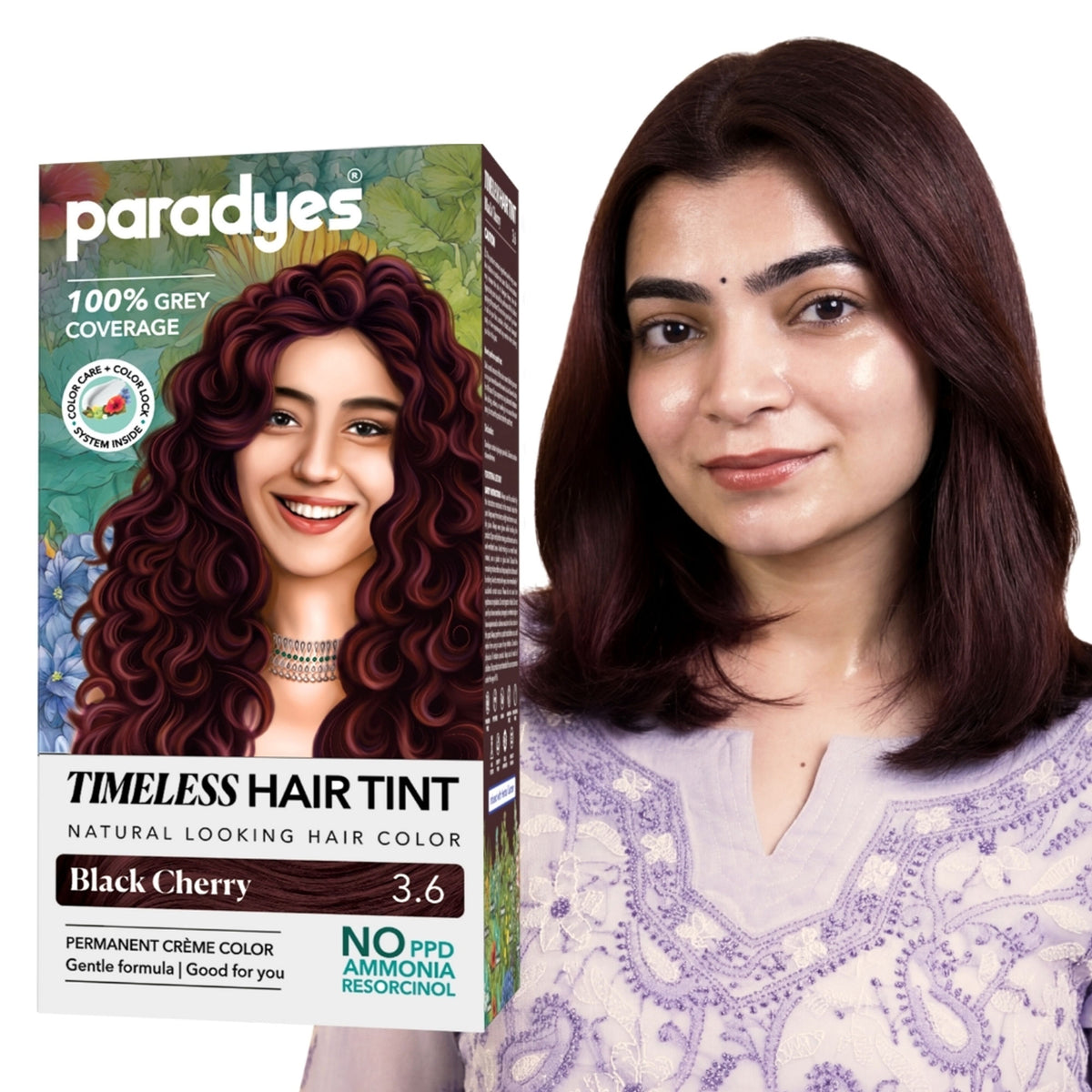 Paradyes Timeless Permanent Creme Hair Colour - 3.6 Black Cherry