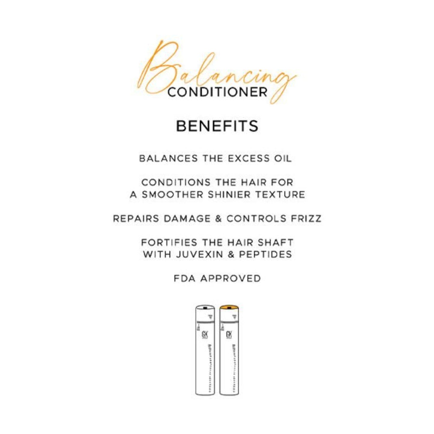 GK Hair Balancing Conditioner With Scalp-Care Formula - Cleanses & Nourishes Oily Scalp & Hair