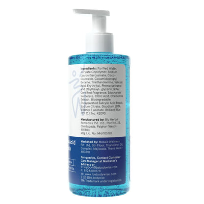 Be Bodywise 1% Salicylic Acid Body Wash, Treats Body Acne & Strawberry Skin - Exfoliating Shower Gel