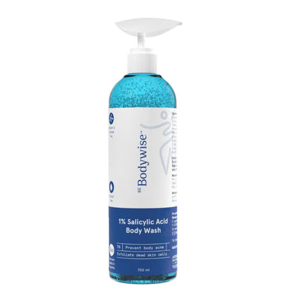 Be Bodywise 1% Salicylic Acid Body Wash, Treats Body Acne & Strawberry Skin - Exfoliating Shower Gel