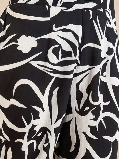 Indyancart IE Floral Printed Pure Cotton Tunic & Trousers