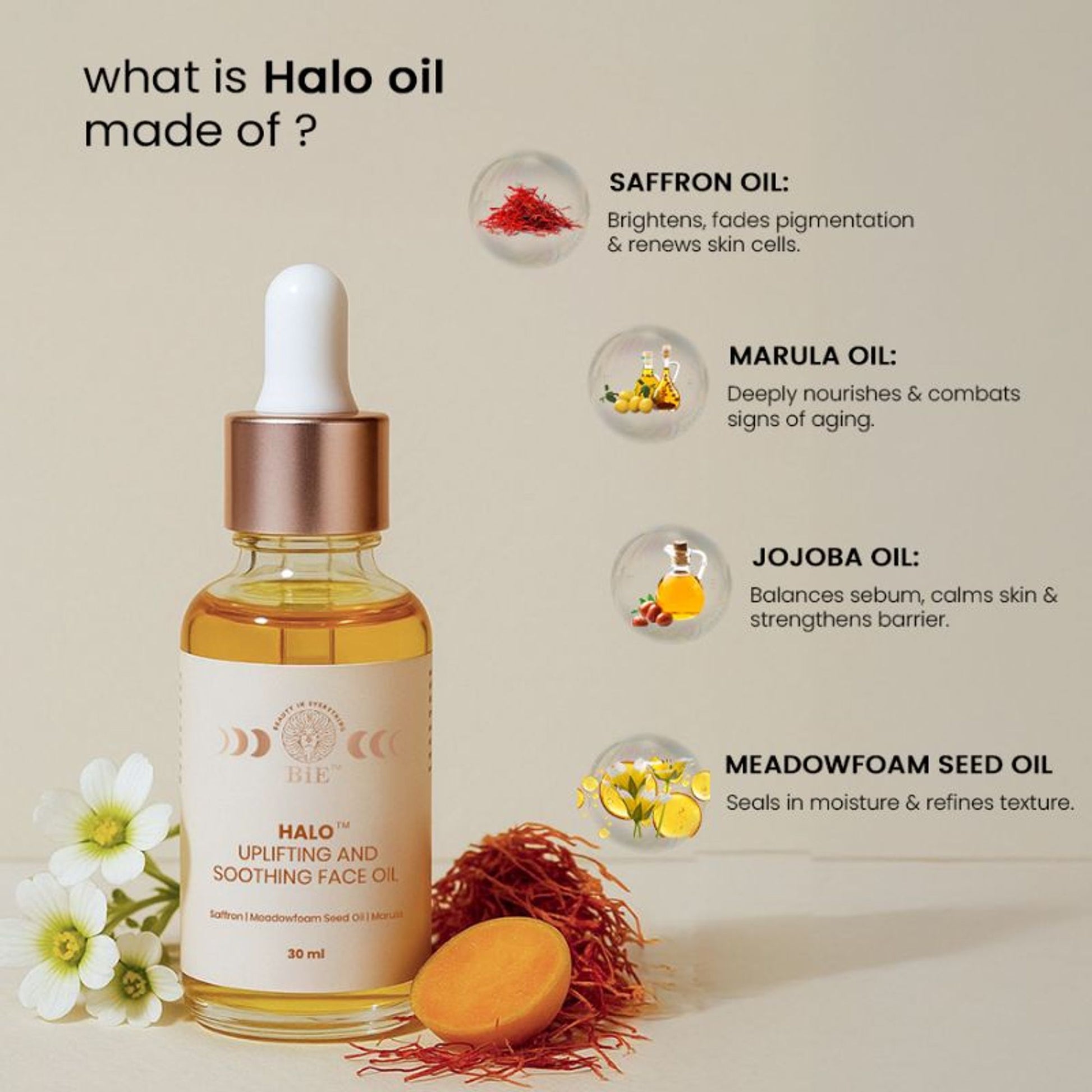 BiE Halo- Uplifting & Soothing Face Oil