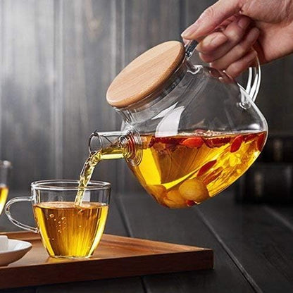 Jinelza Glass Teapot Stovetop Safe 1000ml
