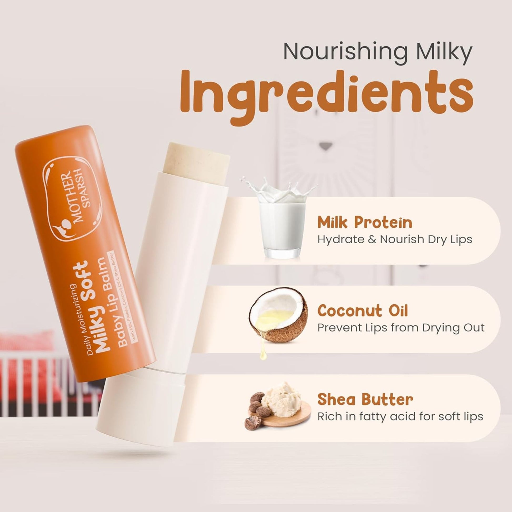 Mother Sparsh Milky Soft Baby Lip Balm