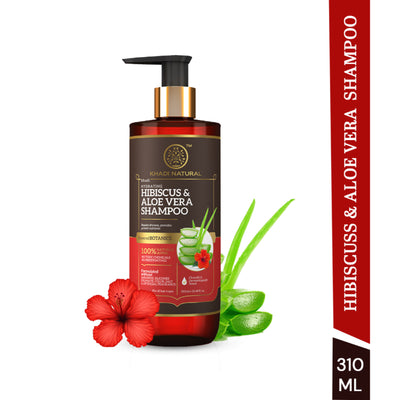Khadi Natural Hibiscus & Aloevera Shampoo Hydrates & Cleanses Hair - Powered Botanics