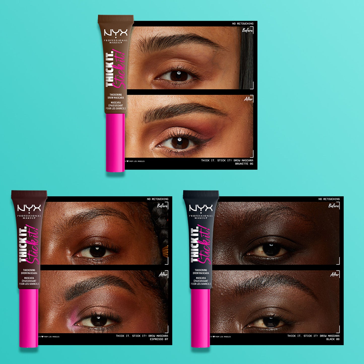 NYX Professional Makeup Thick It Stick It Brow Mascara - Brunette - Brunette