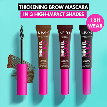 NYX Professional Makeup Thick It Stick It Brow Mascara - Brunette - Black