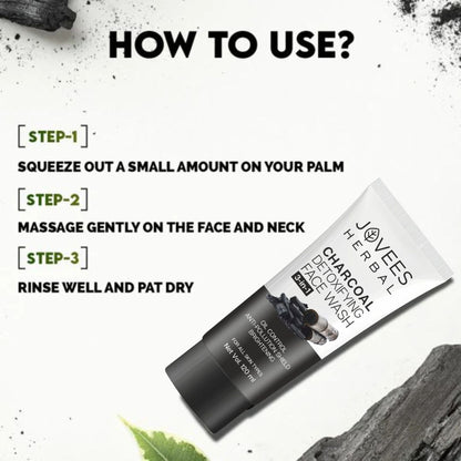Jovees Activated Charcoal Detoxifying Face Wash Smooth & Supple Skin