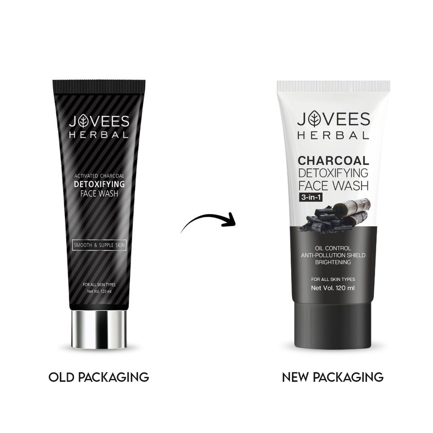 Jovees Activated Charcoal Detoxifying Face Wash Smooth & Supple Skin