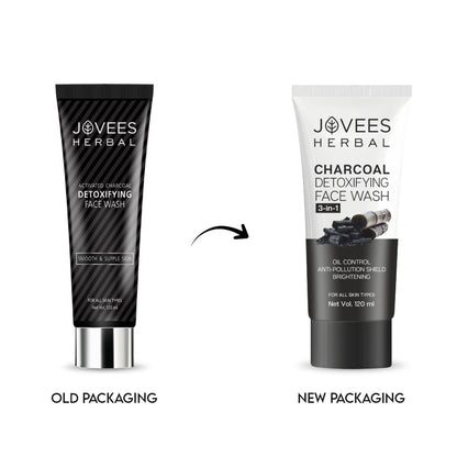 Jovees Activated Charcoal Detoxifying Face Wash Smooth & Supple Skin