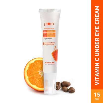 Plum 3% Vitamin C 3% Peptide & 3% Caffeine Under Eye Cream With Mandarin