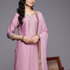 Dhiyona VA Women'sEmbroidered Zari Kurta With Palazzos & Dupatta