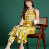 Dhiyona IE Tribal Printed Pure Cotton Fusion Kurta with Trousers