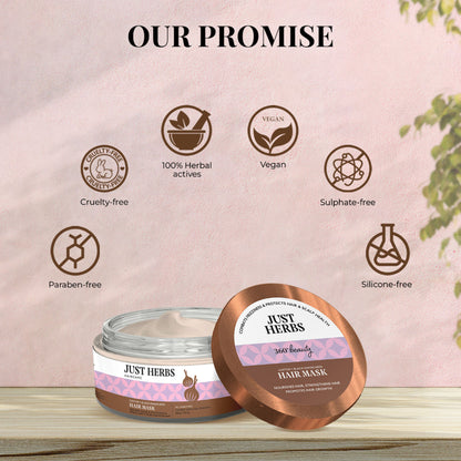 Just Herbs Castor & Black Onion Seed Hair Mask For Hairfall & Dandruff