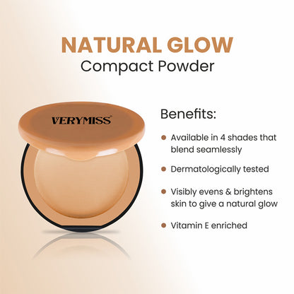 VERYMISS Natural Glow Compact Powder - 04 Ivory Beige