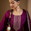 Dhiyona IE Women Ethnic Motifs Embroidered Regular Sequinned Kurta with Trousers & With Dupatta