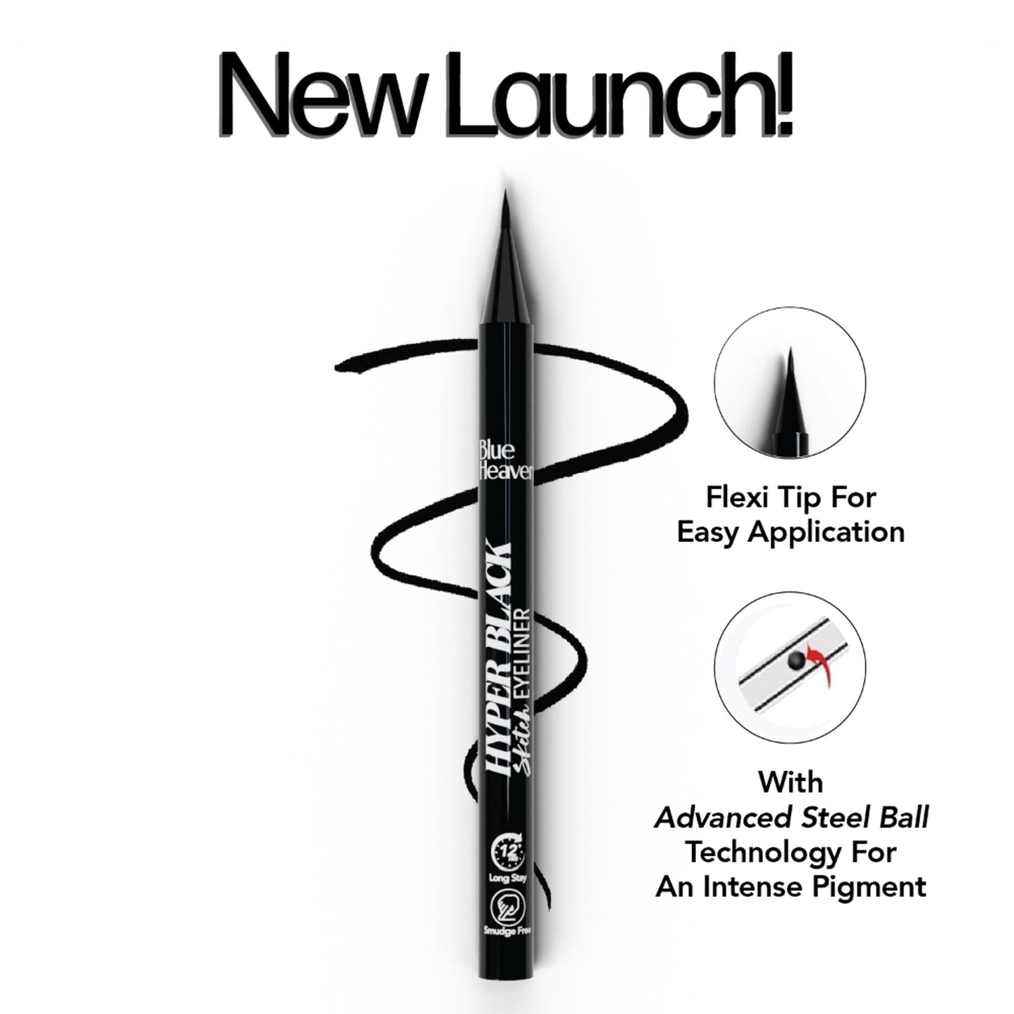 Blue Heaven Hyper Black Sketch Eyeliner Pen