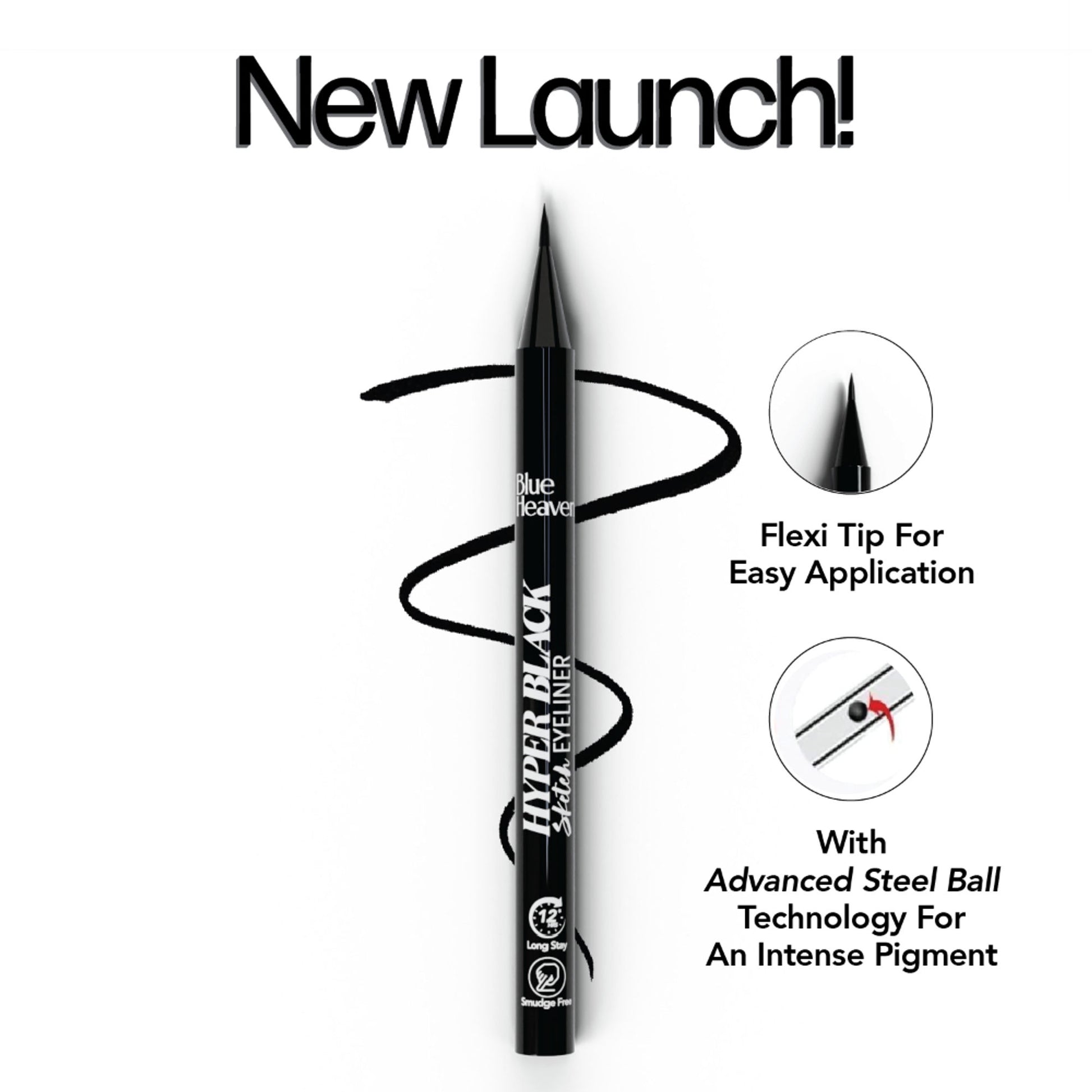 Blue Heaven Hyper Black Sketch Eyeliner Pen