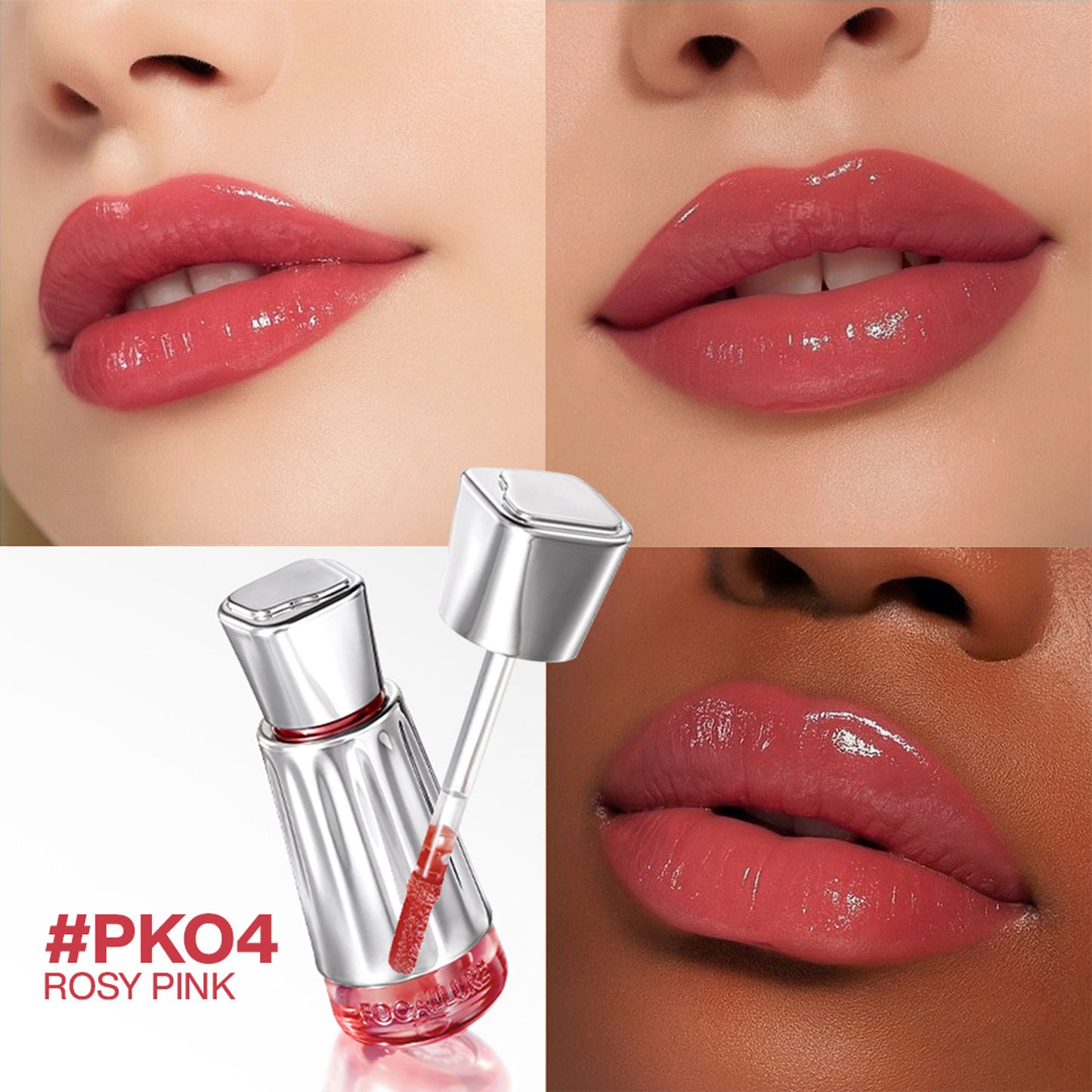 Focallure 3D Mirror Lasting Dewy Lip Tint - Rosy Pink