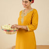 Dhiyona IE Ethnic Motifs Embroidered Sequinned Kurta With Trousers