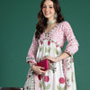 Dhiyona IE Floral Printed Empire Pure Cotton Kurta with Trousers & With Dupatta