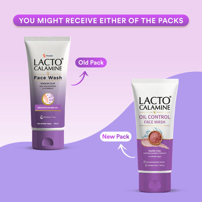 Lacto Calamine Face Wash with Kaolin Clay, Niacinamide & Vitamin E for All Skin Types