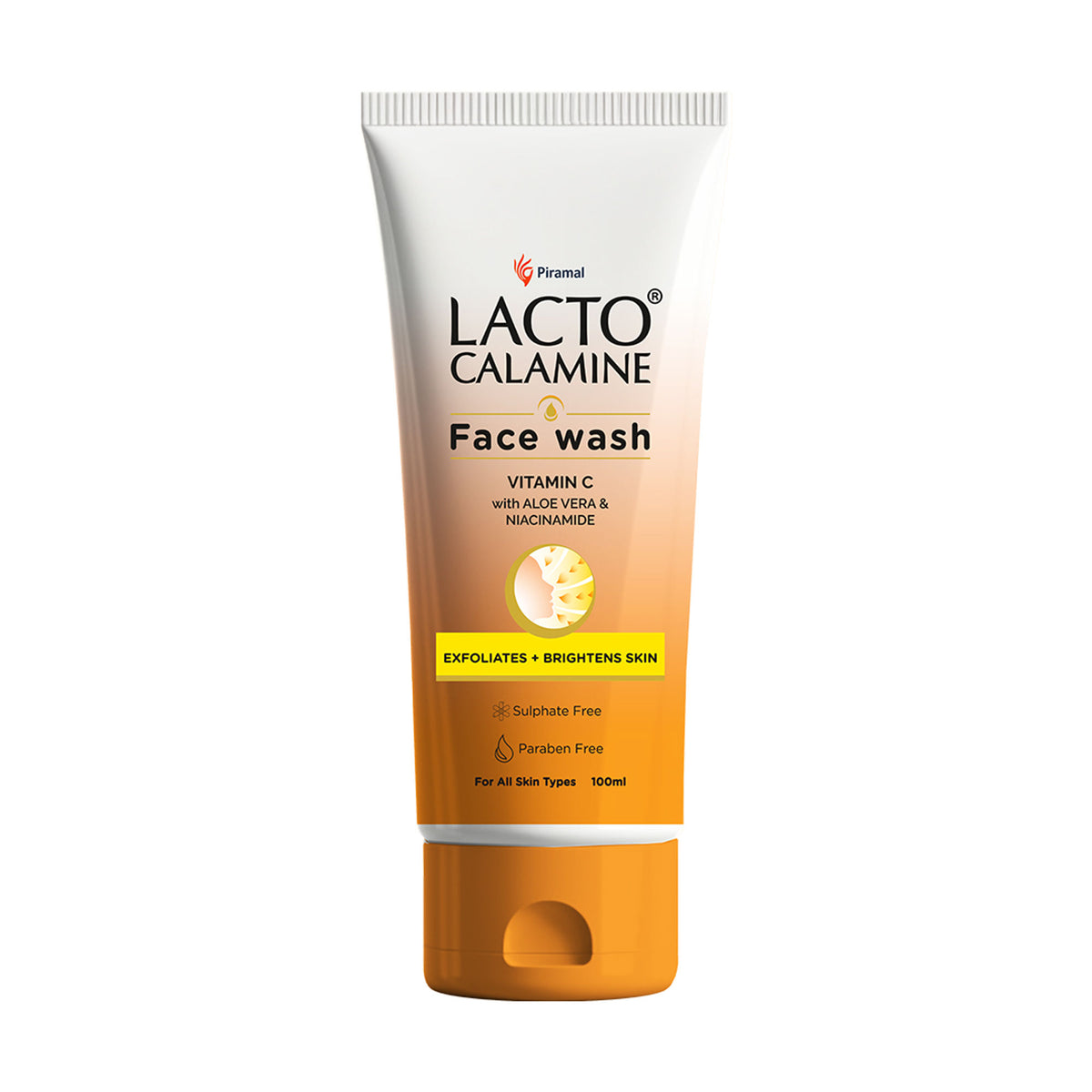 Lacto Calamine Vitamin C Face Wash With Aloe Vera & Niacinamide For Glowing & Skin Brightening