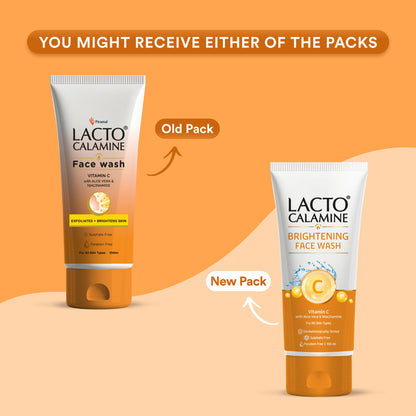 Lacto Calamine Vitamin C Face Wash With Aloe Vera & Niacinamide For Glowing & Skin Brightening