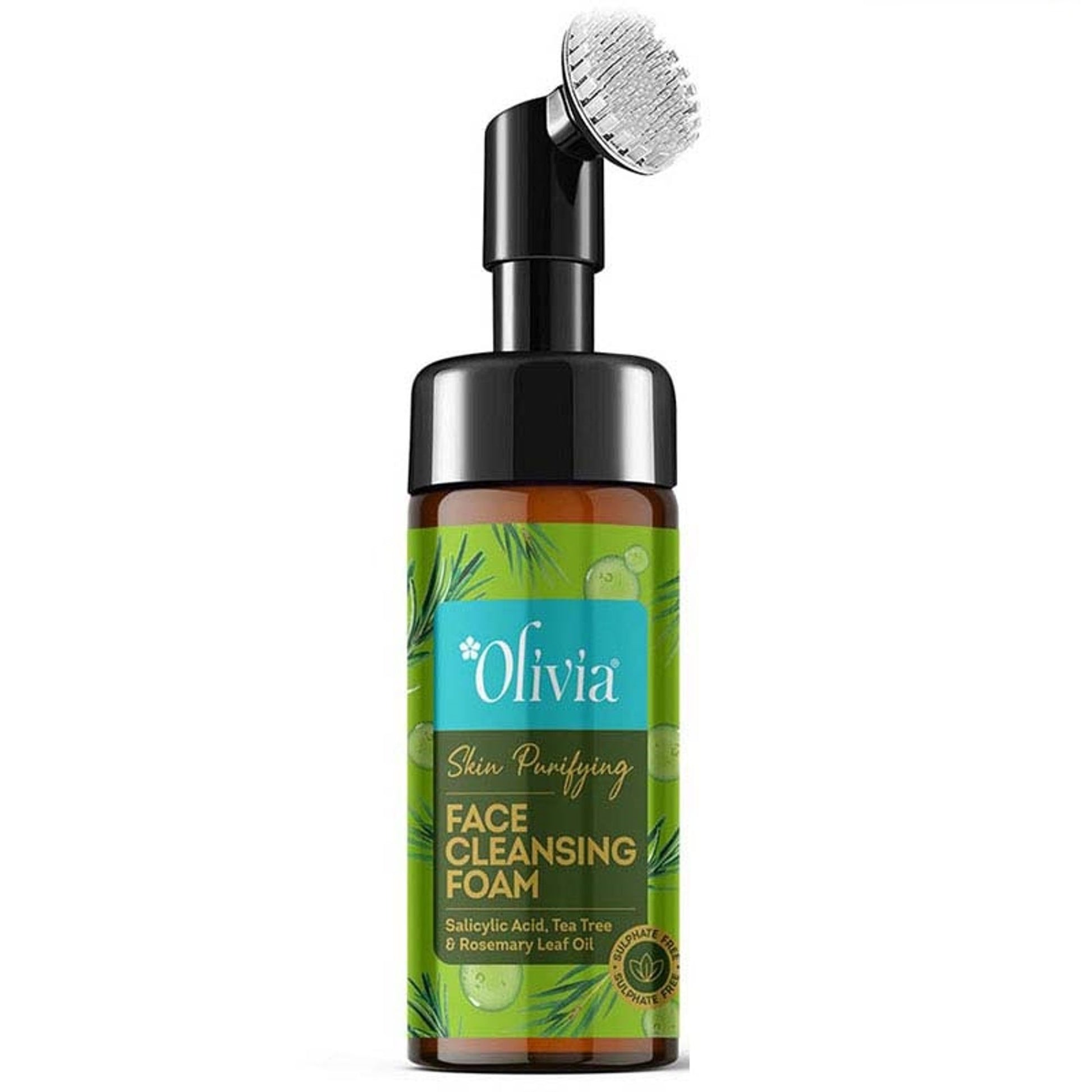 Olivia Skin Purifying Face Cleansing Foam–With Salicylic Acid, Tea Tree & Rosemary for Deep Cleanse