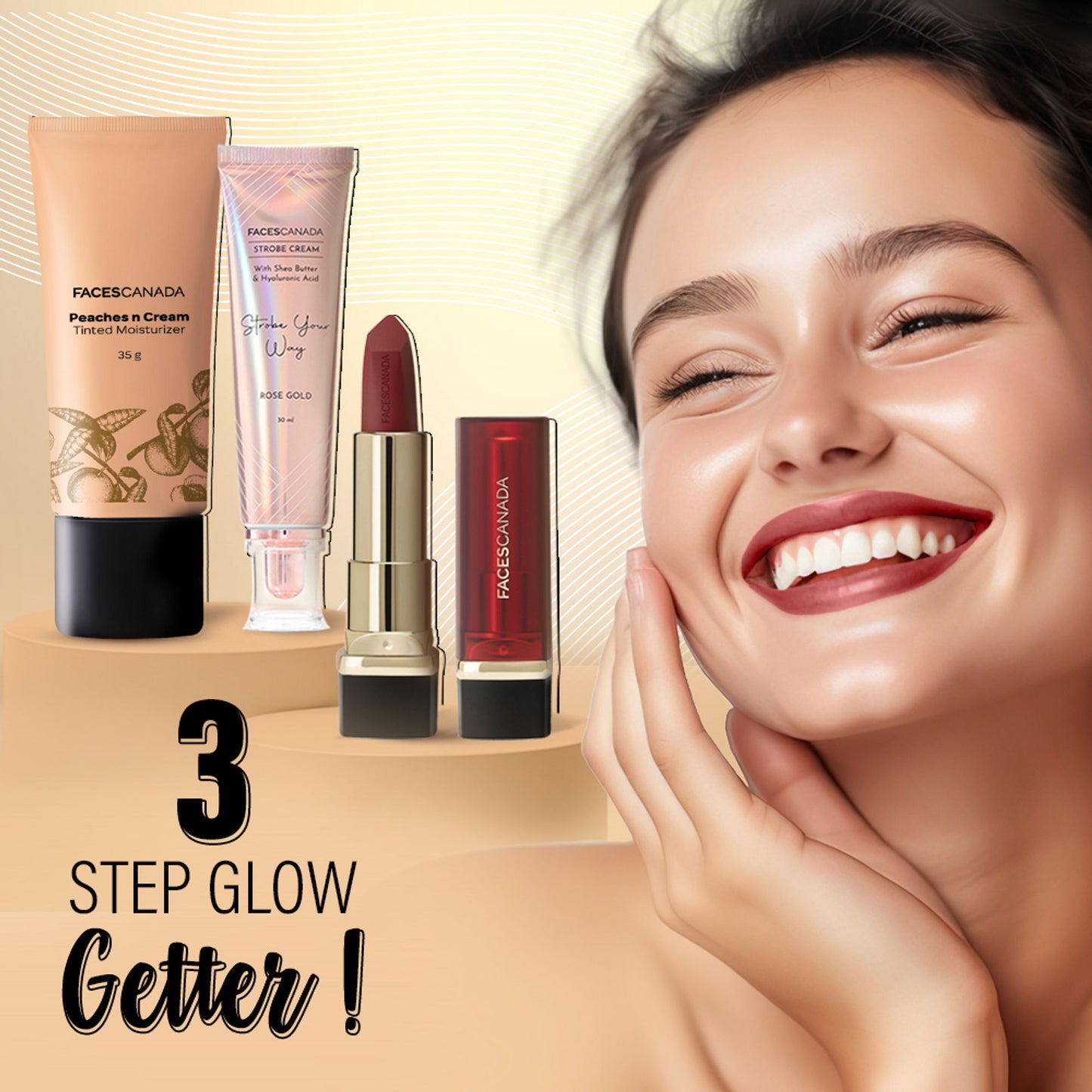 Faces Canada Peaches N Cream Tinted Moisturizer - Light 01