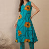 Dhiyona IE Women Floral Printed Regular Pure Cotton Kurta with Trousers