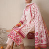 Dhiyona IE Floral Printed V-Neck Pure Cotton Straight Kurta With Trousers & Dupatta