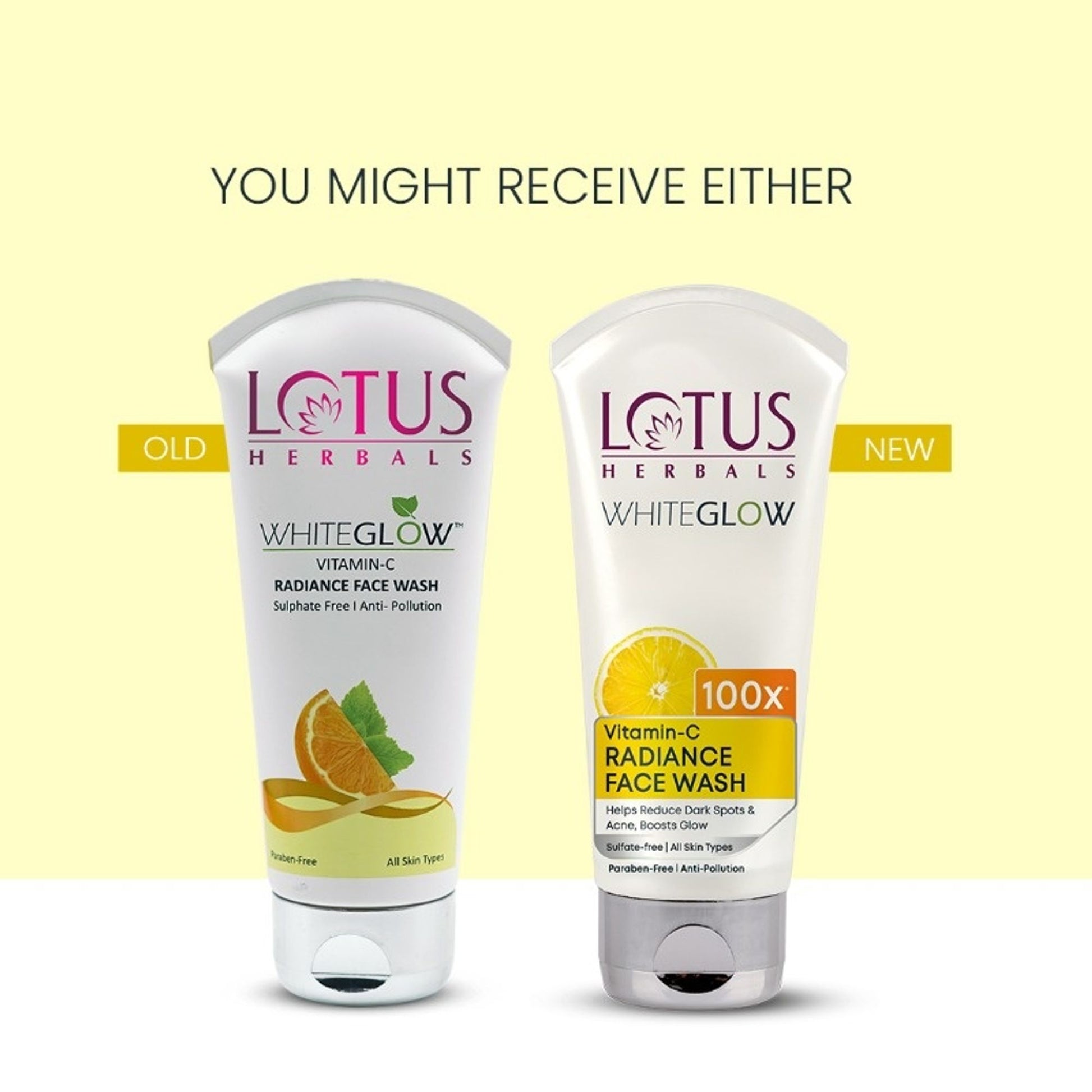 Lotus Herbals Whiteglow Vitamin C Radiance Face Wash Reduce Dark Spots & Dull Skin, All Skin Types