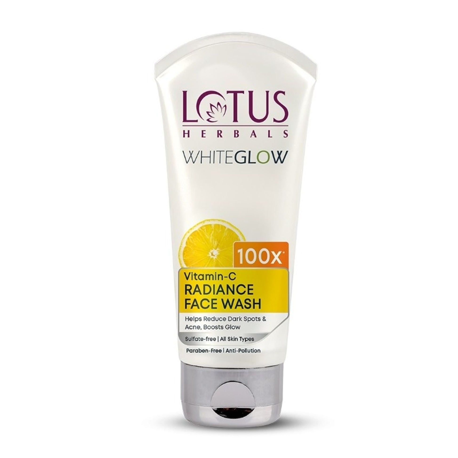 Lotus Herbals Whiteglow Vitamin C Radiance Face Wash Reduce Dark Spots & Dull Skin, All Skin Types
