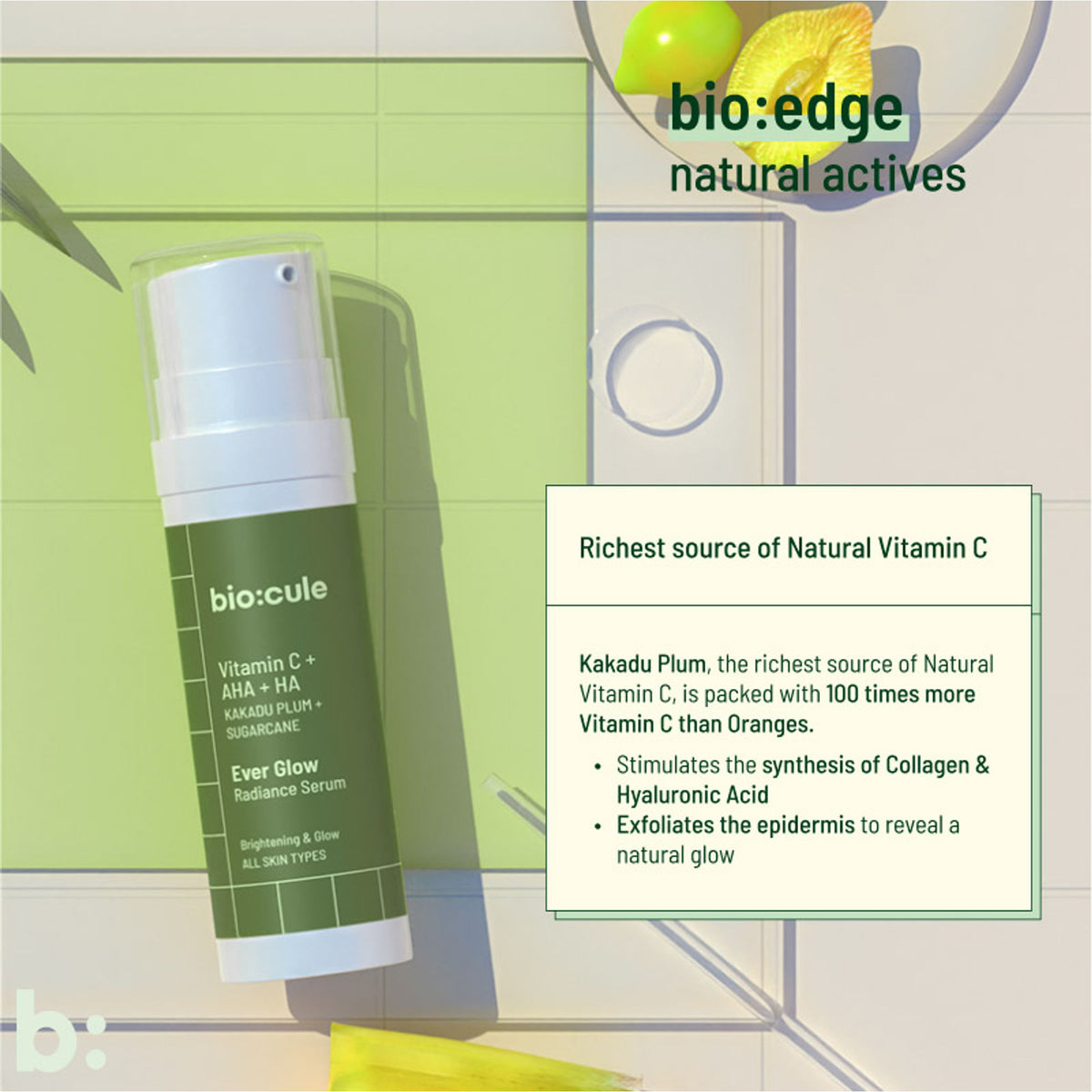 Biocule Ever Glow Radiance Vitamin C Face Serum For Glowing Skin