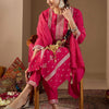 Indyancart IE Women Ethnic Motifs Embroidered Regular Sequinned Kurta with Trousers & With Dupatta
