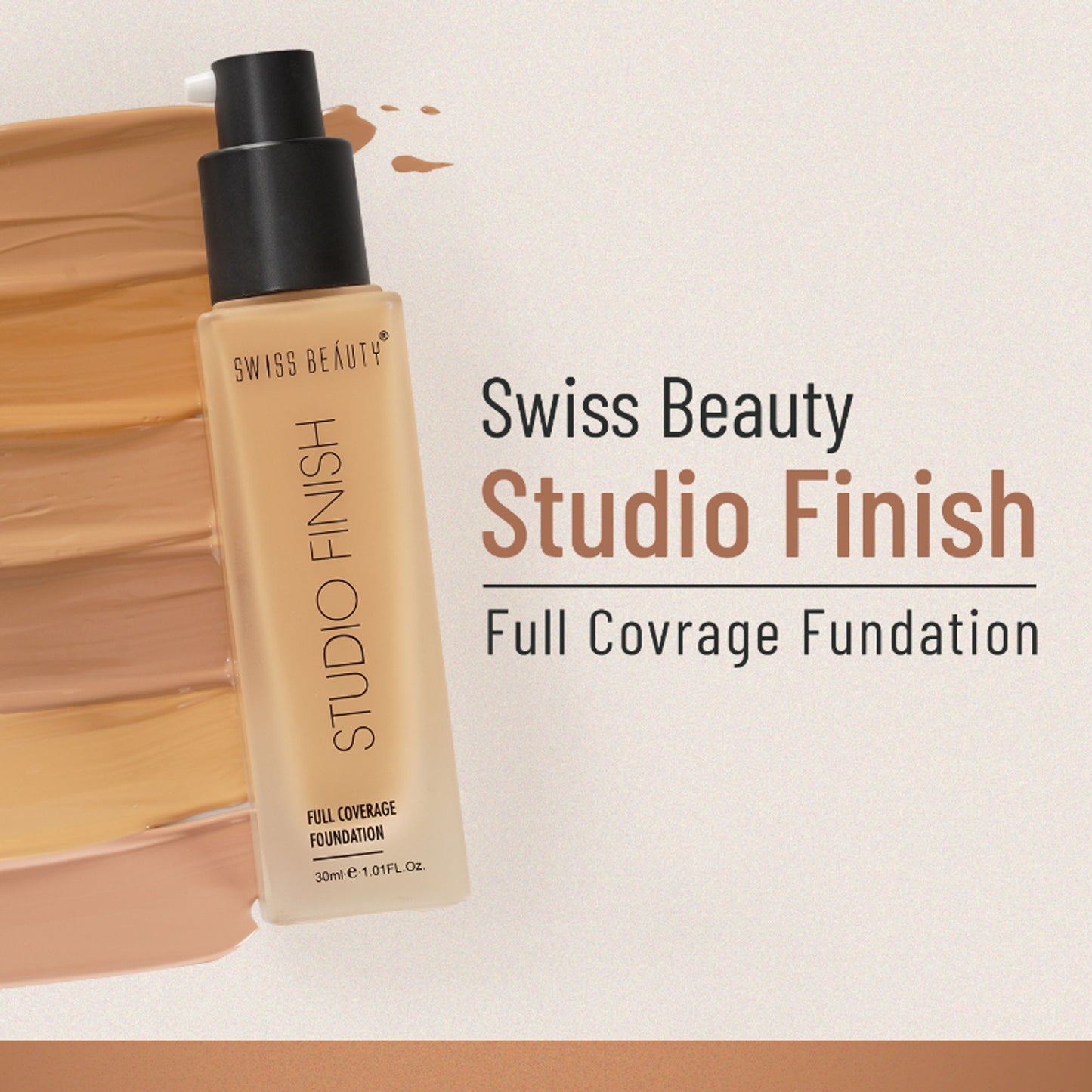 Swiss Beauty Studio Finish Full Coverage Foundation - Ivory Fair