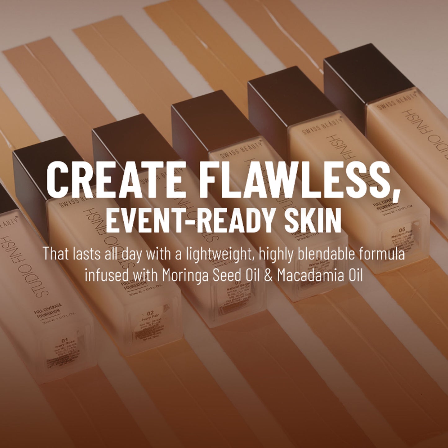Swiss Beauty Studio Finish Full Coverage Foundation - Ivory Fair