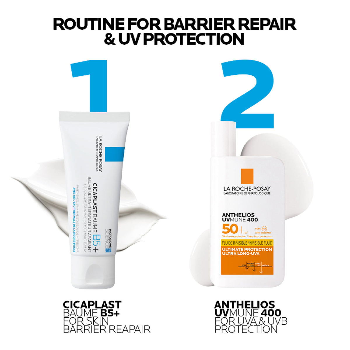 La Roche-Posay Anthelios UVMUNE400 SPF50+ ultra-light invisible fluid sunscreen for sensitive skin, shown in the bottle.