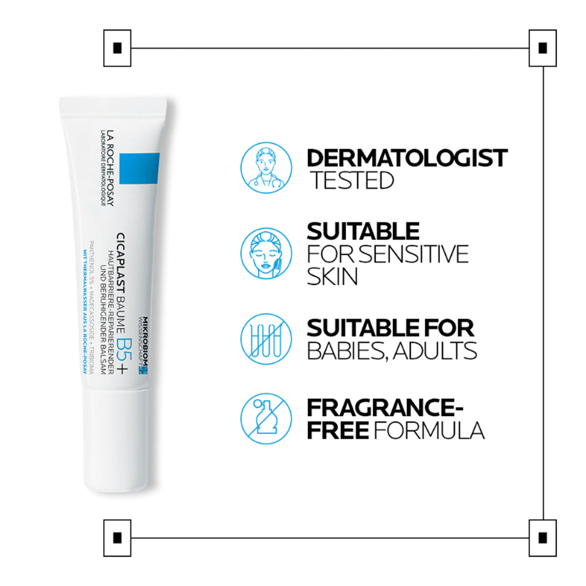 La Roche-Posay Cicaplast Baume B5+ Repair Moisturizer Balm, Soothing cream for Dry, Sensitive Skin