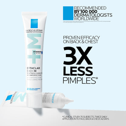 La Roche-Posay Effaclar Duo+M Gel with Salicylic acid, Anti-Acne Moisturiser for Acne-Prone Skin