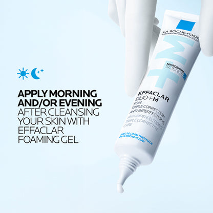 La Roche-Posay Effaclar Duo+M Gel with Salicylic acid, Anti-Acne Moisturiser for Acne-Prone Skin