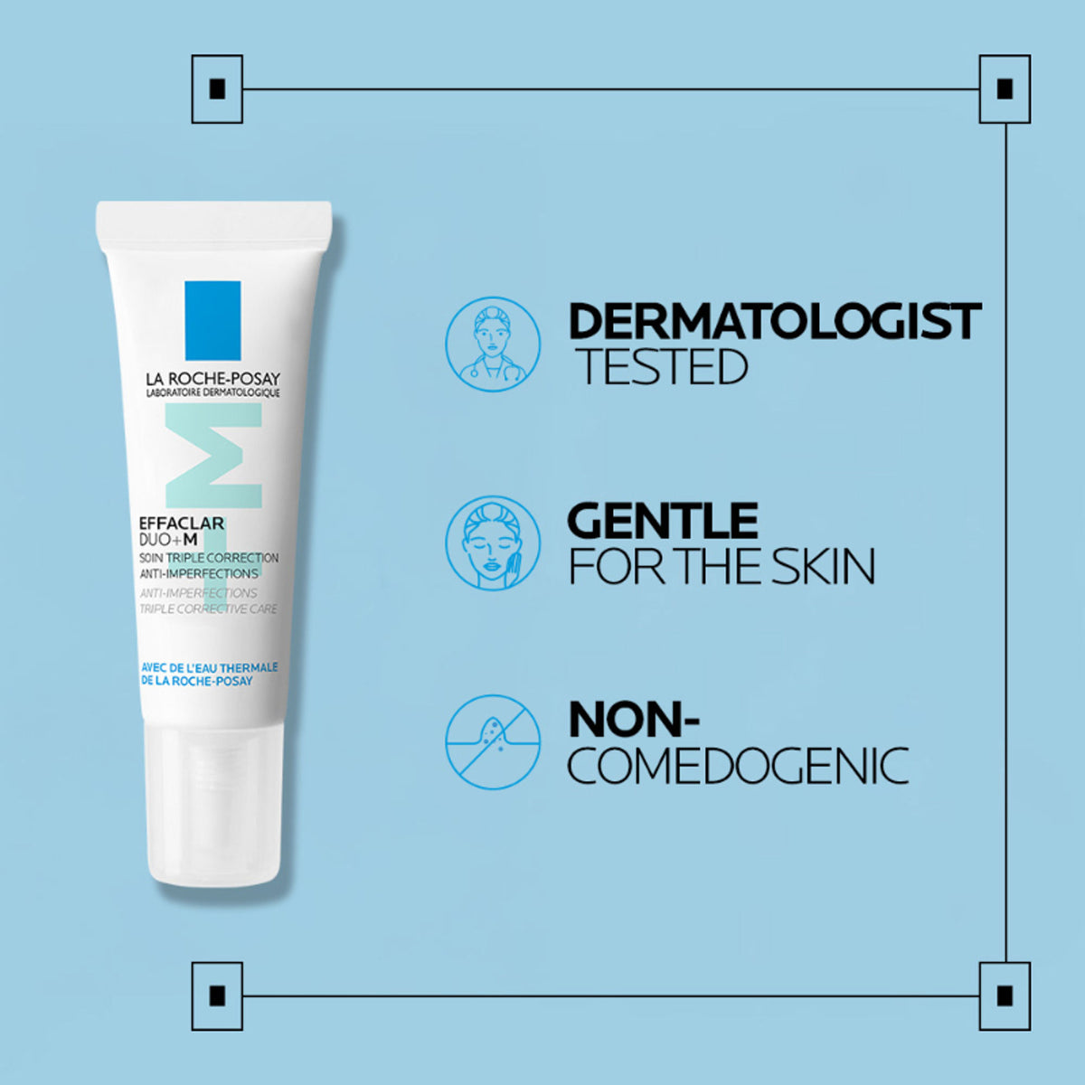 La Roche-Posay Effaclar Duo+M Gel with Salicylic acid, Anti-Acne Moisturiser for Acne-Prone Skin