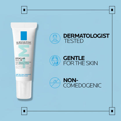 La Roche-Posay Effaclar Duo+M Gel with Salicylic acid, Anti-Acne Moisturiser for Acne-Prone Skin