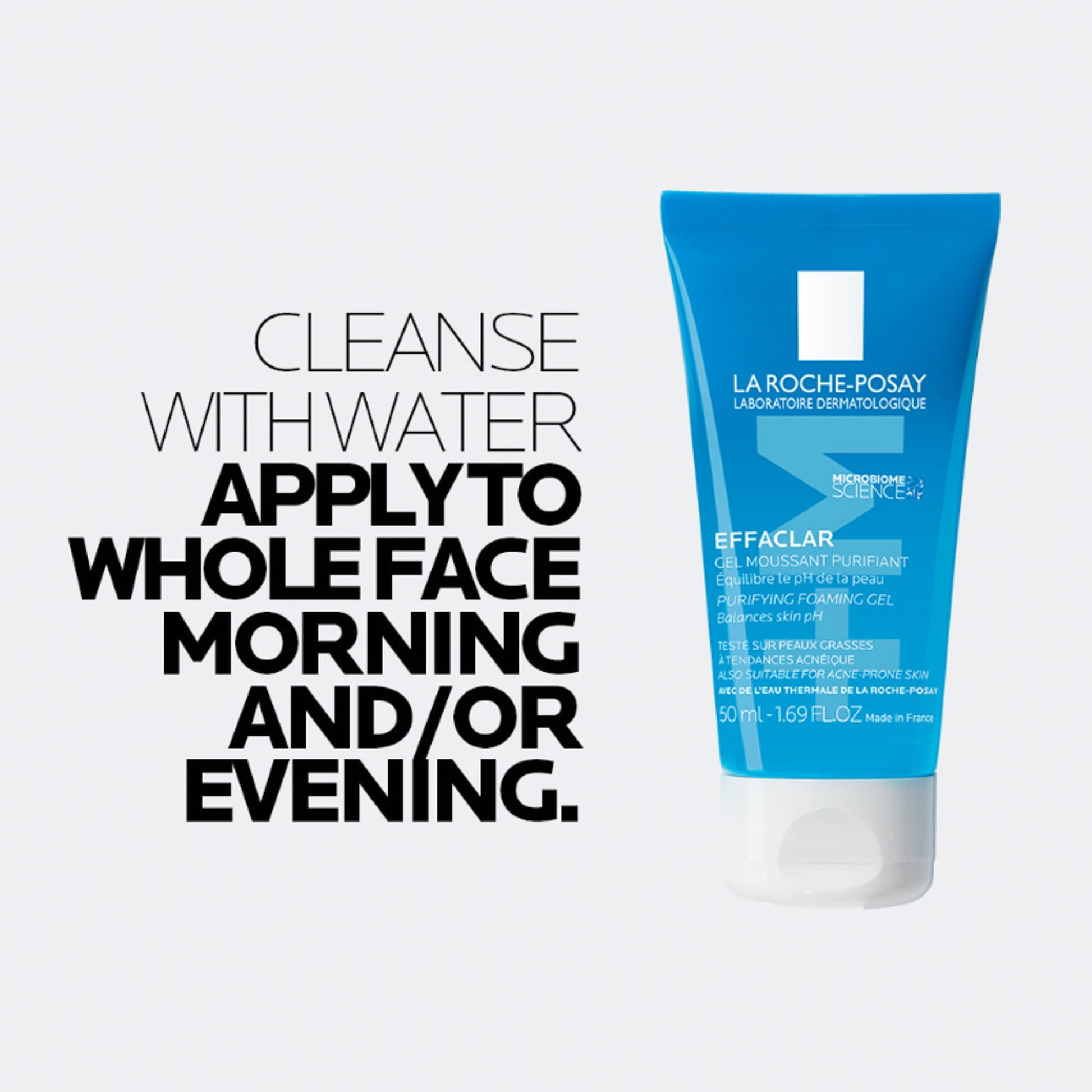 La Roche-Posay Effaclar Purifying Anti-Acne Gel Face wash, Gentle Cleanser for Oily, Acne Prone skin