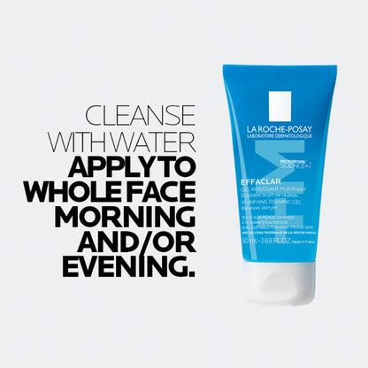 La Roche-Posay Effaclar Purifying Anti-Acne Gel Face wash, Gentle Cleanser for Oily, Acne Prone skin