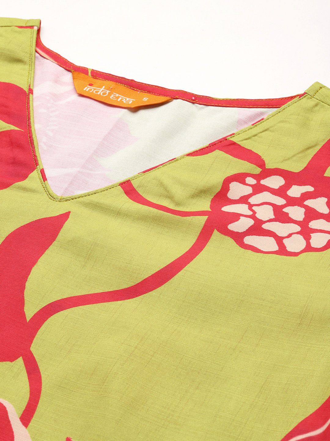 Indyancart IE Floral Printed Kurta with Trousers